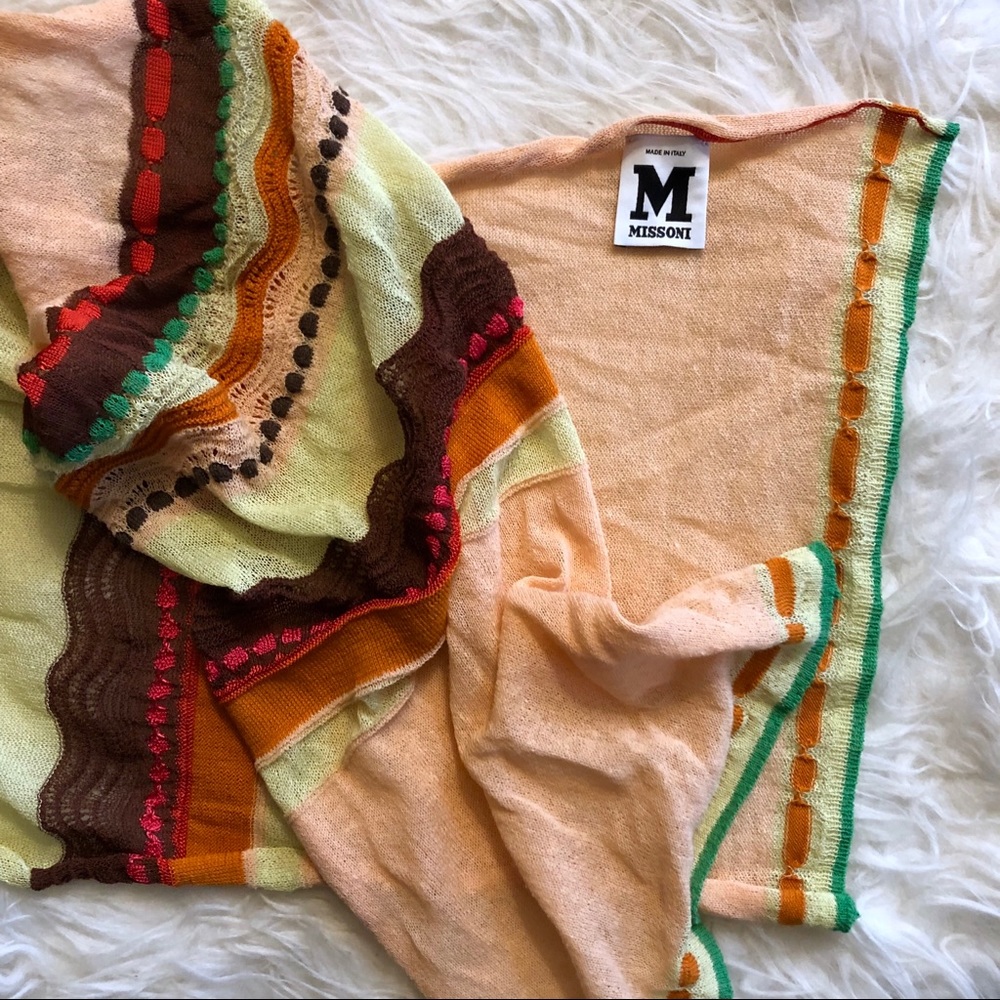 M MISSONI Abstract Striped Spring Scarf